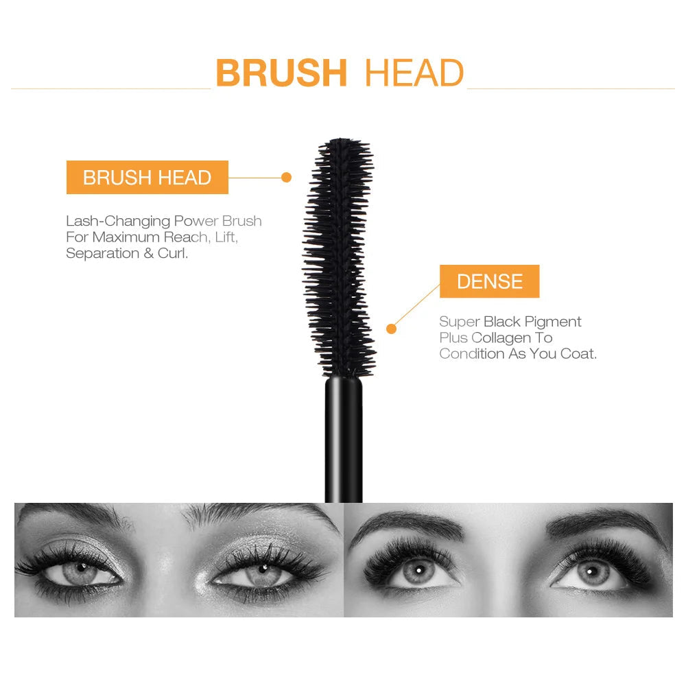 3D Fiber Lashes Thick Lengthening Mascara Long Black Lash