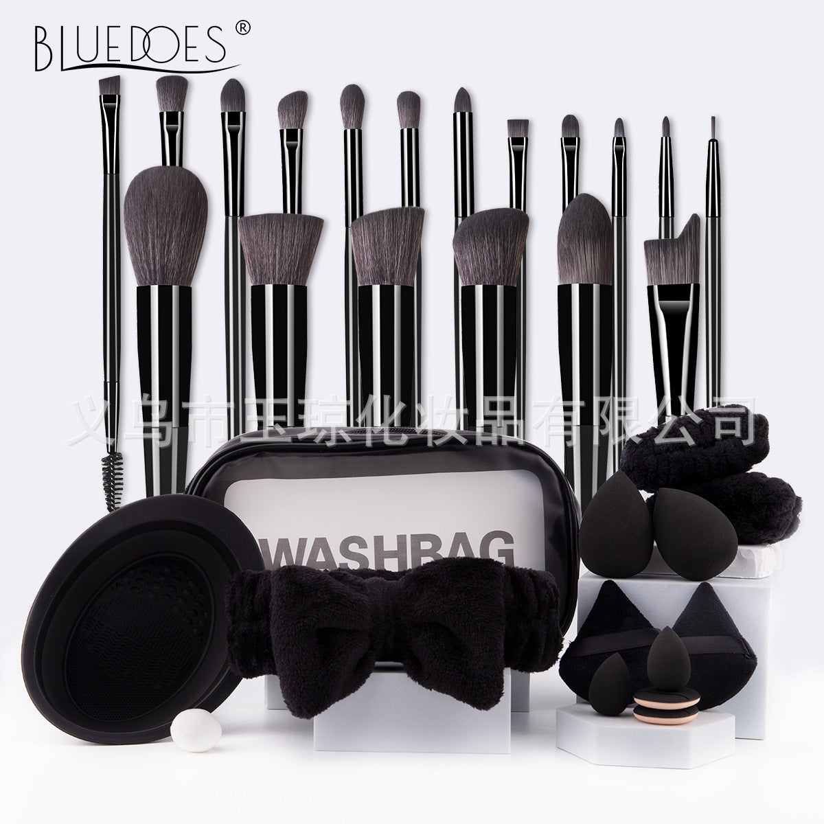 Cross-border makeup brush suit 31-piece set combination beauty egg powder puff portable storage bag foundation brush beauty wholesale