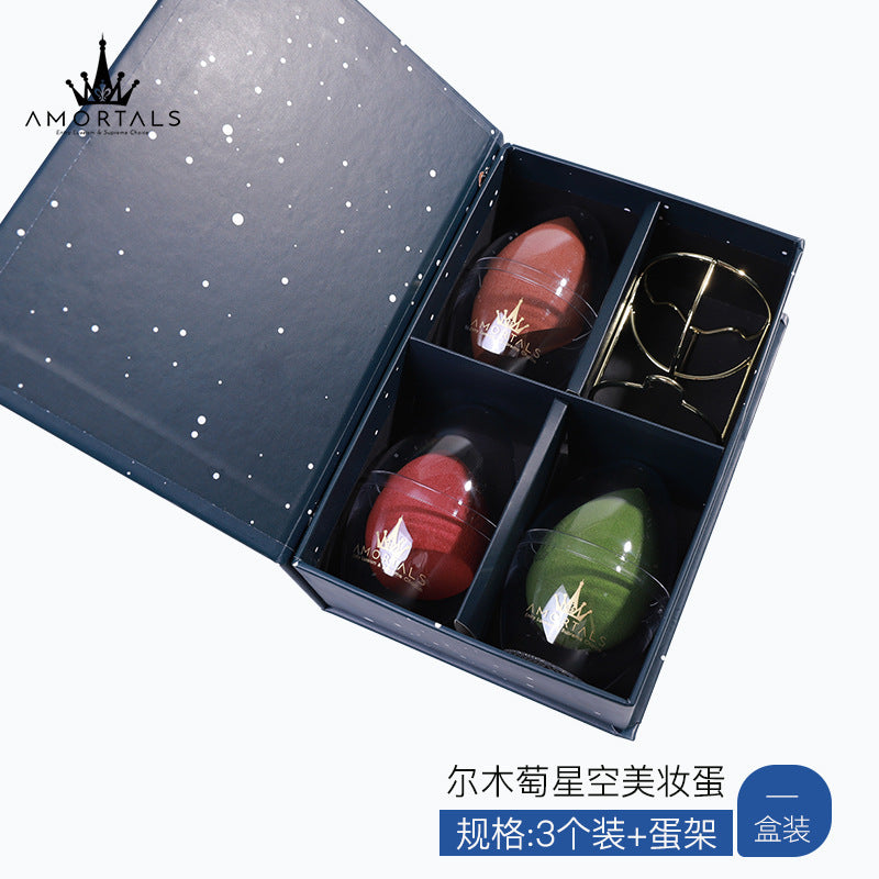 Amortals/Ermutao Powder Puff Seven-Star Large Size 4 Pieces Double a Powder Puff Super Soft Bread Series Dry and Wet Dual Use