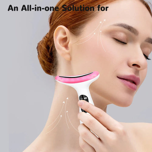 Neck And Facial Massager Tool (7 Color changing settings)