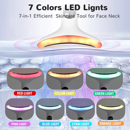 Neck And Facial Massager Tool (7 Color changing settings)