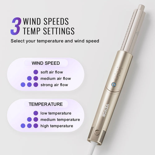 Curling Iron, Ceramic 1.25-Inch Curling Wand (8 in 1)