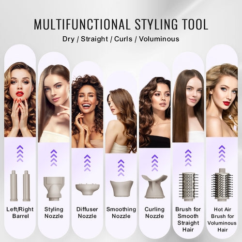Curling Iron, Ceramic 1.25-Inch Curling Wand (8 in 1)